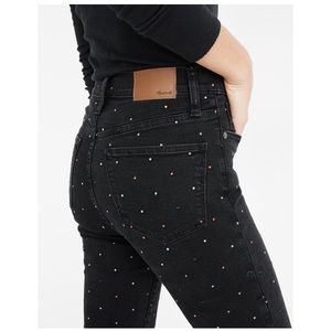 Madewell High Rise Metallic Rainbow Dot Jeans